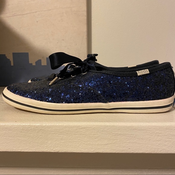 Kate Spade Keds Blue Glitter Sneaker - Picture 12 of 14